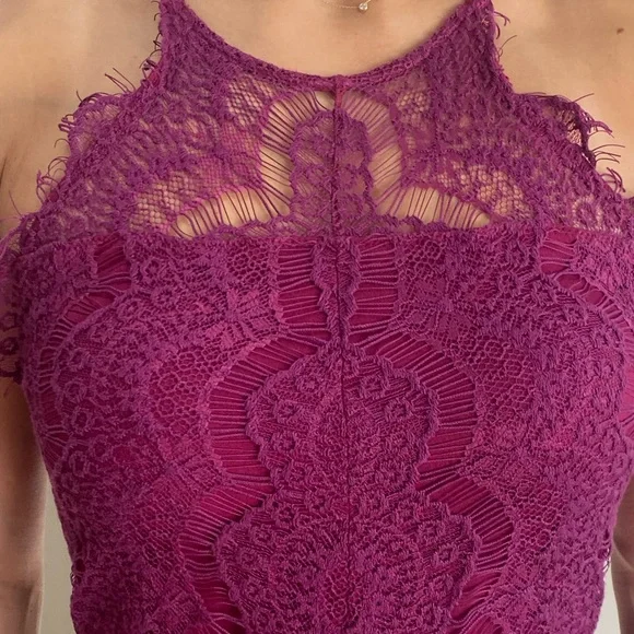 Free people purple lace mini dress - Picture 9 of 12
